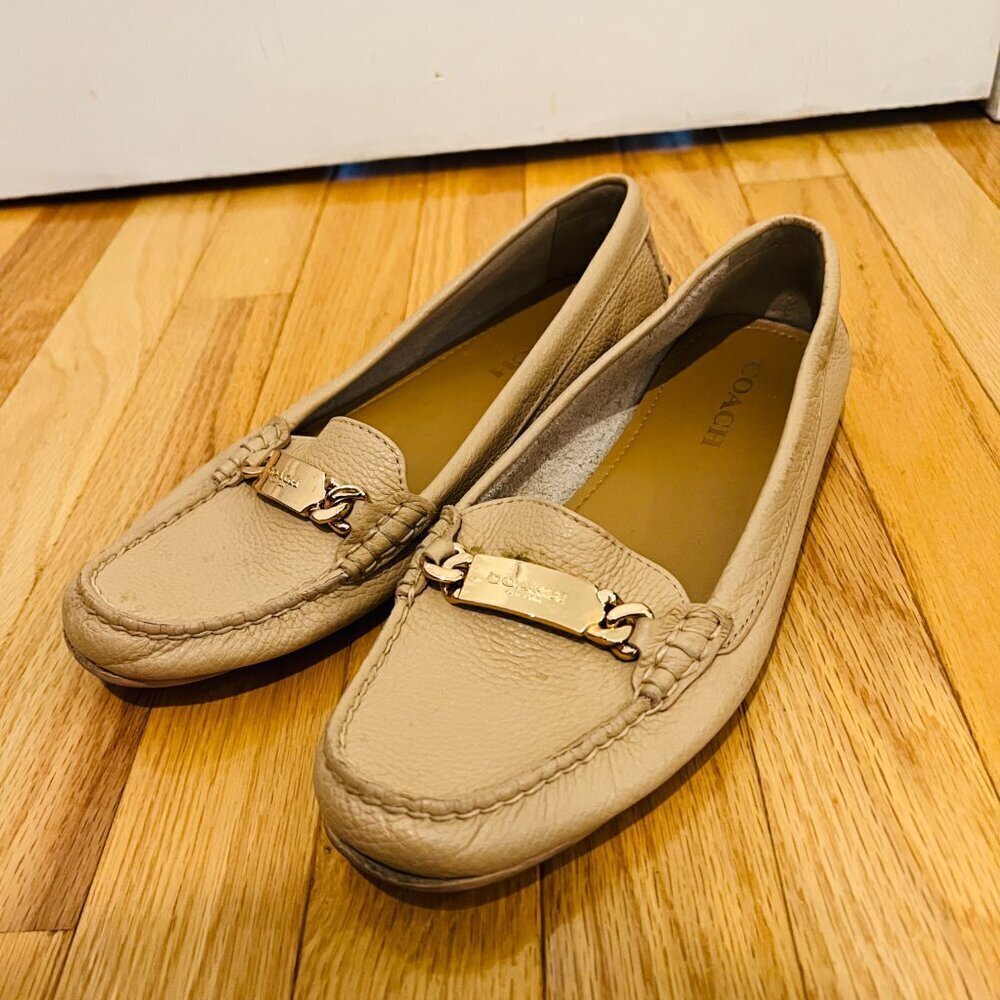 Coach Marley Beige Driver Moccasin Loafers Women's Size 8 B - Picture 16 of 16